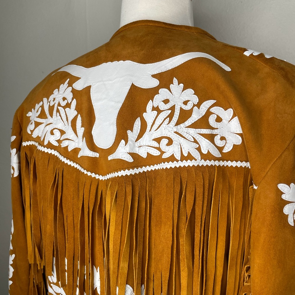 Longhorn Leather Fringe Jacket Tamaulipeca